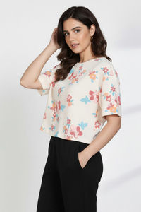 Zivame Knit Cotton Loungewear Top - Butter Cream — thumbnail 4